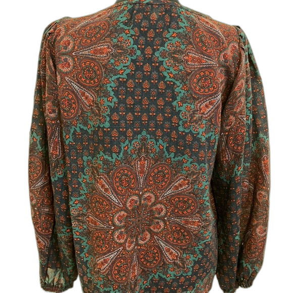 Marc by Marc Jacobs Paisley Wool Boho Top Colorful Small - Picture 4 of 8